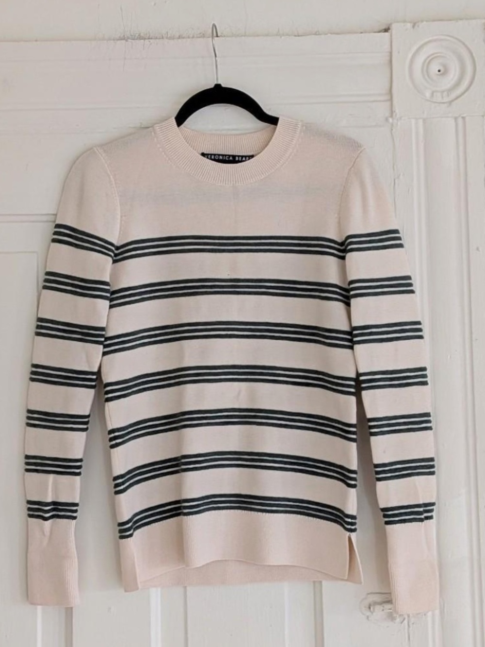 Veronica Beard Women's Cream and Khaki Sweater